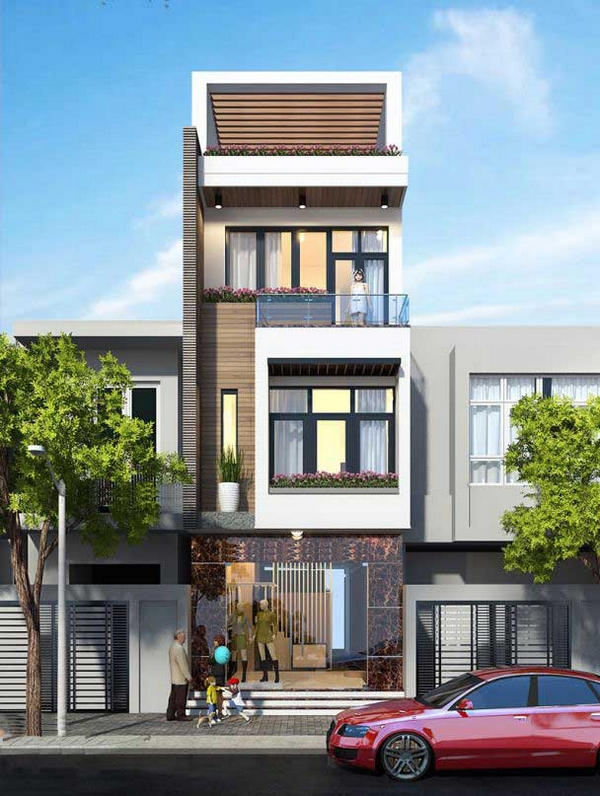 nhà phố 3 tầng không ban công