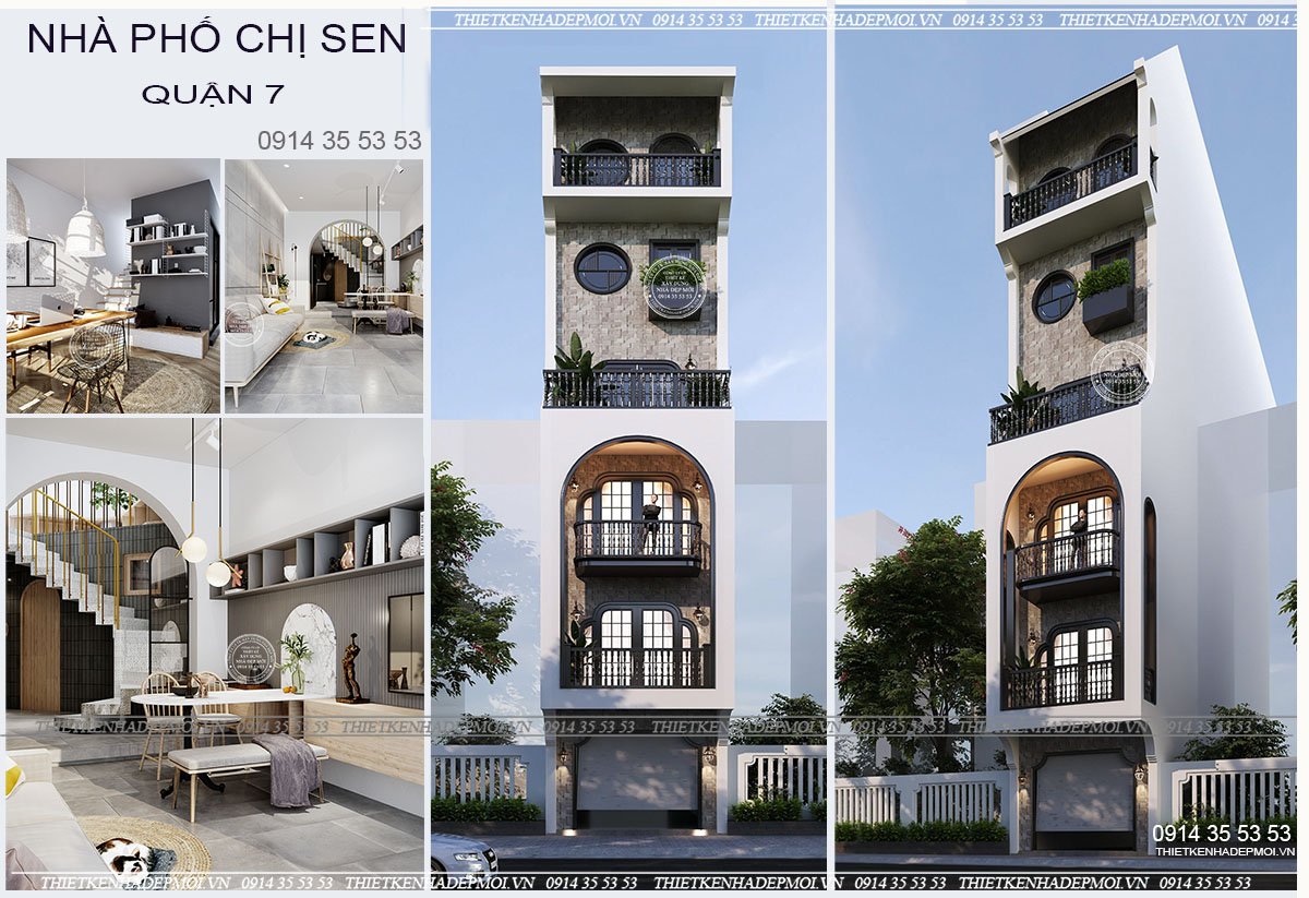 Báo giá thiết kế kiến trúc nhà phố, biệt thự, nhà mái thái đẹp