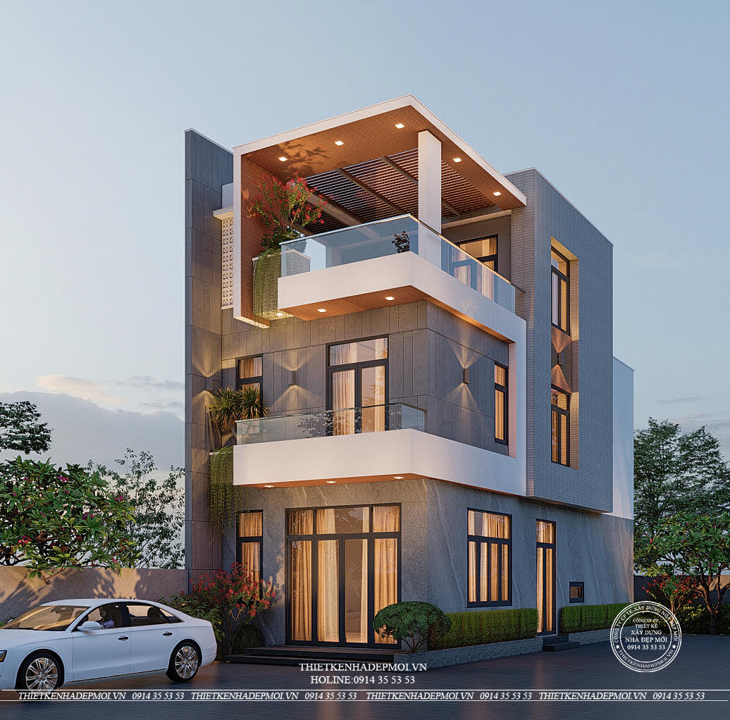 Mẫu nhà phố hiện đại 3 tầng