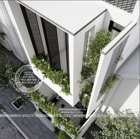 Thiết kế nhà phố 1 trệt 1 lầu đẹp hiện đại