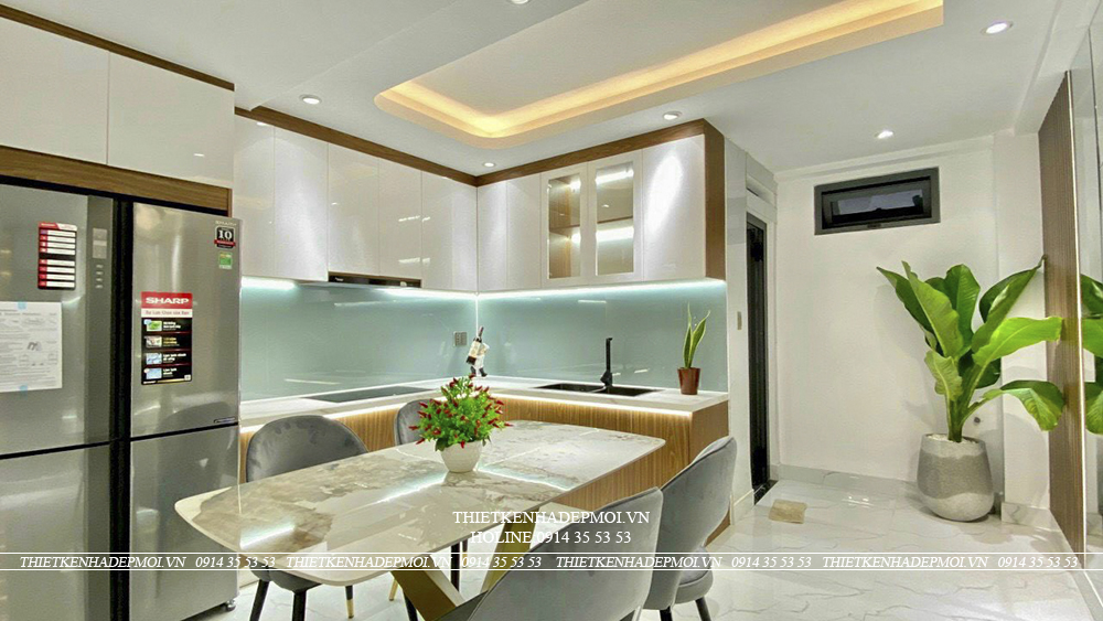 Hình ảnh thi công hoàn thiện nhà anh hùng - gò vấp