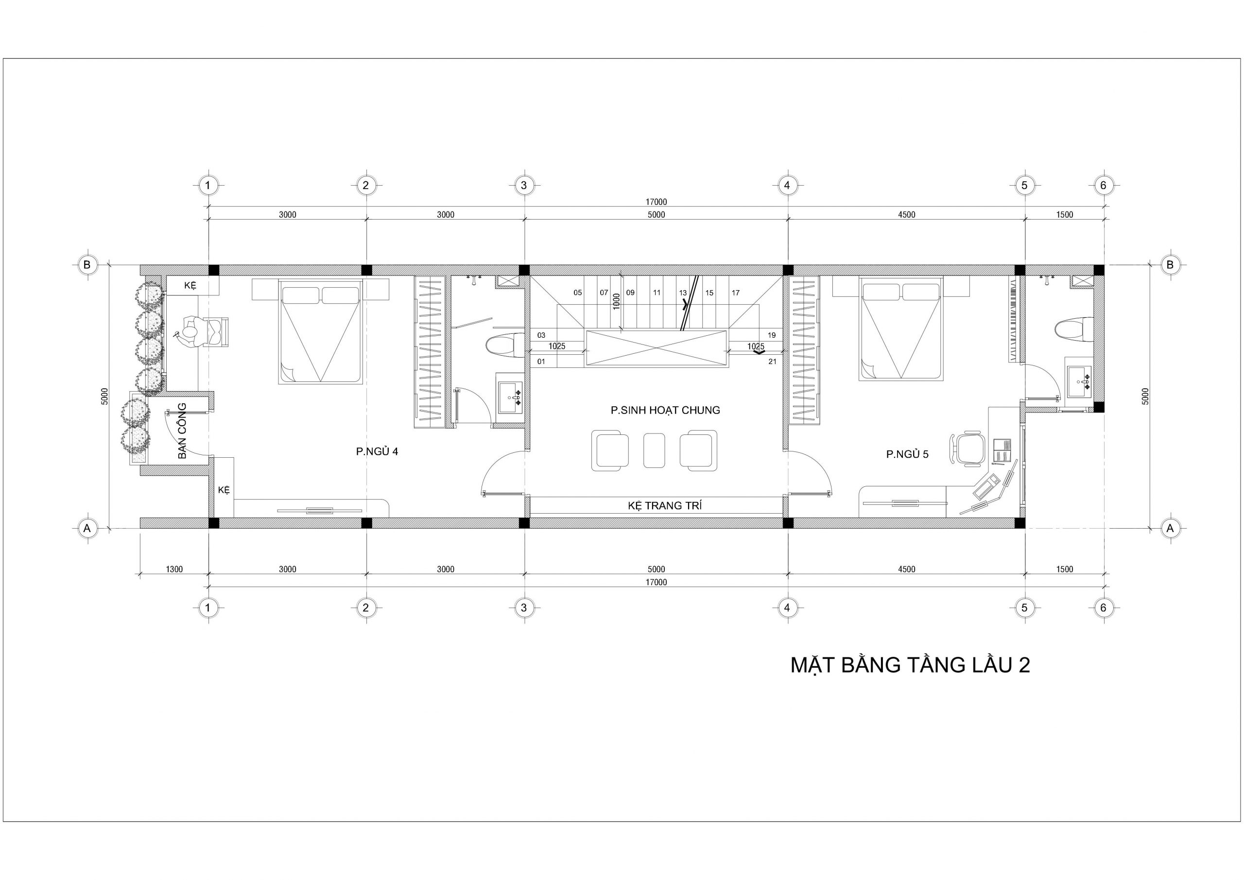 lầu 2 mẫu nhà 4 tầng