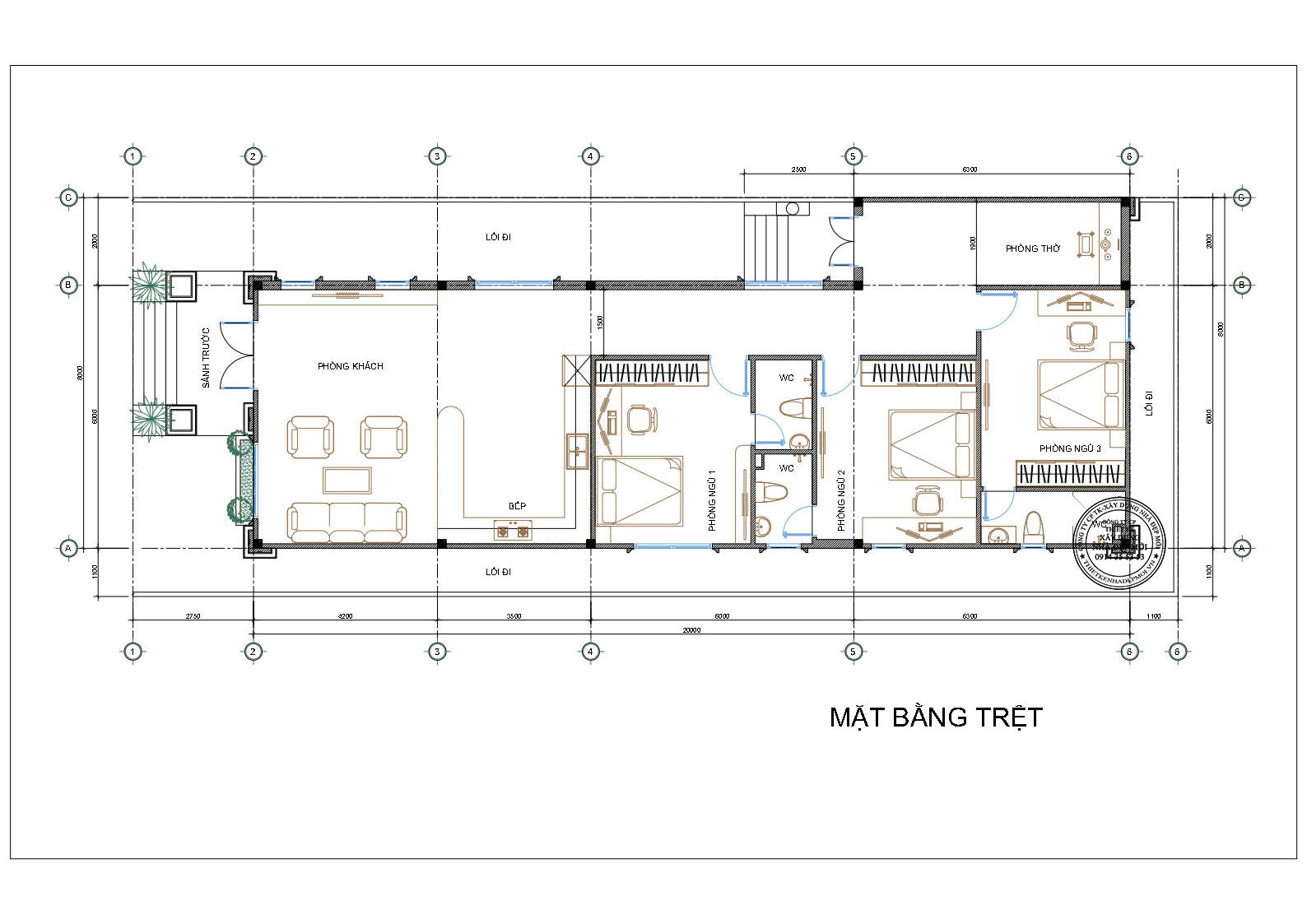Mẫu nhà vườn mái thái 1 tầng chữ l nở hậu - chị tuyền (bình phước)