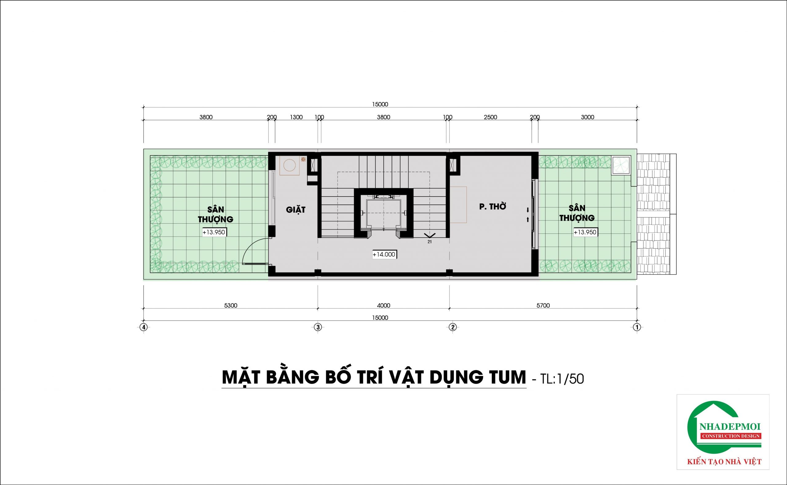 mặt bằng tum nhà phố tân cổ điển