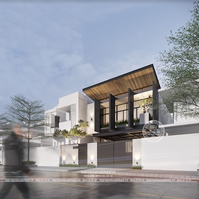 mẫu nhà phố 2 tầng hiện đại