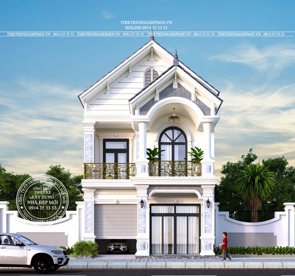 Nhà mái thái 2 tầng 