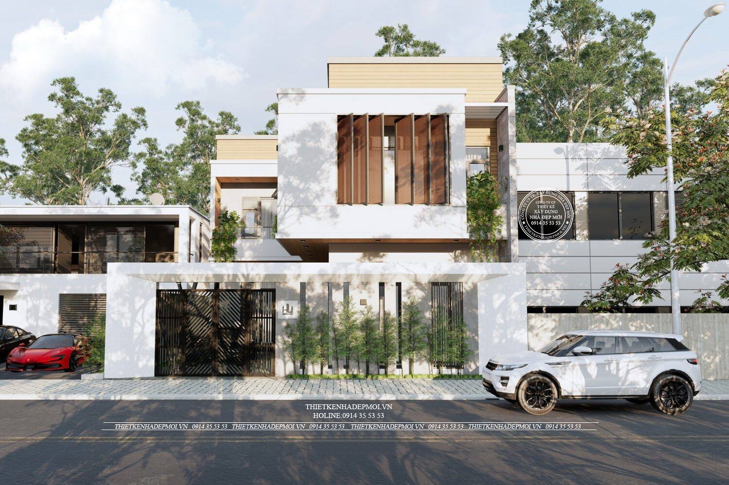 nhà phố hiện đại thiết kế 2 tầng mới mẻ