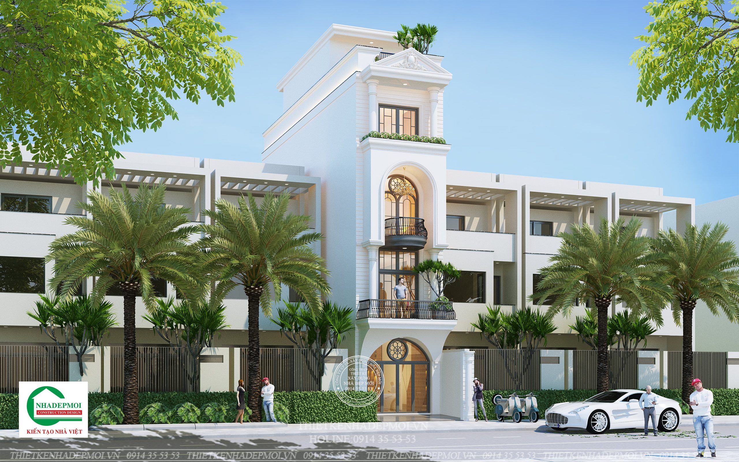 nhà phố phong cách tân cổ điển