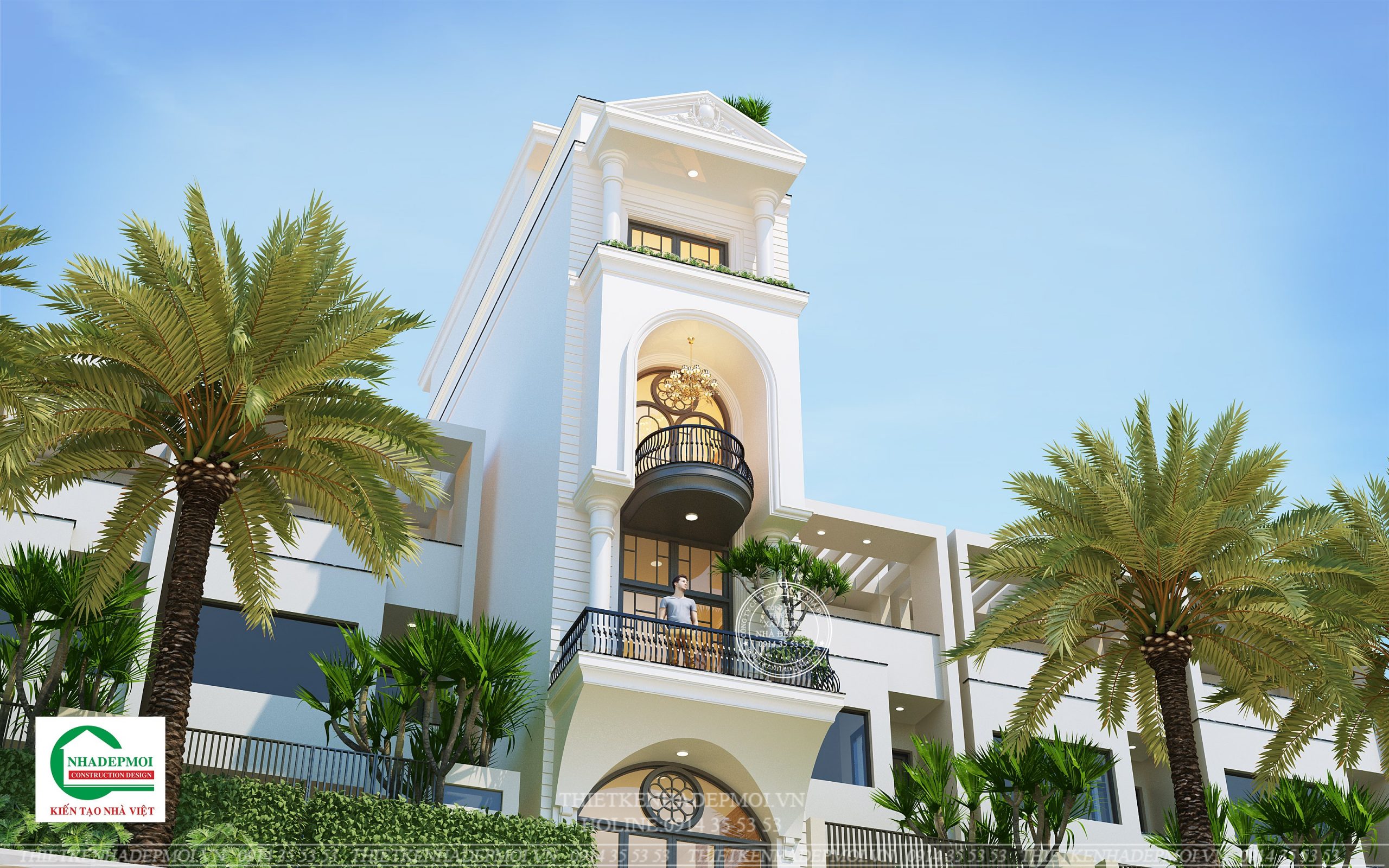 nhà phố phong cách tân cổ điển