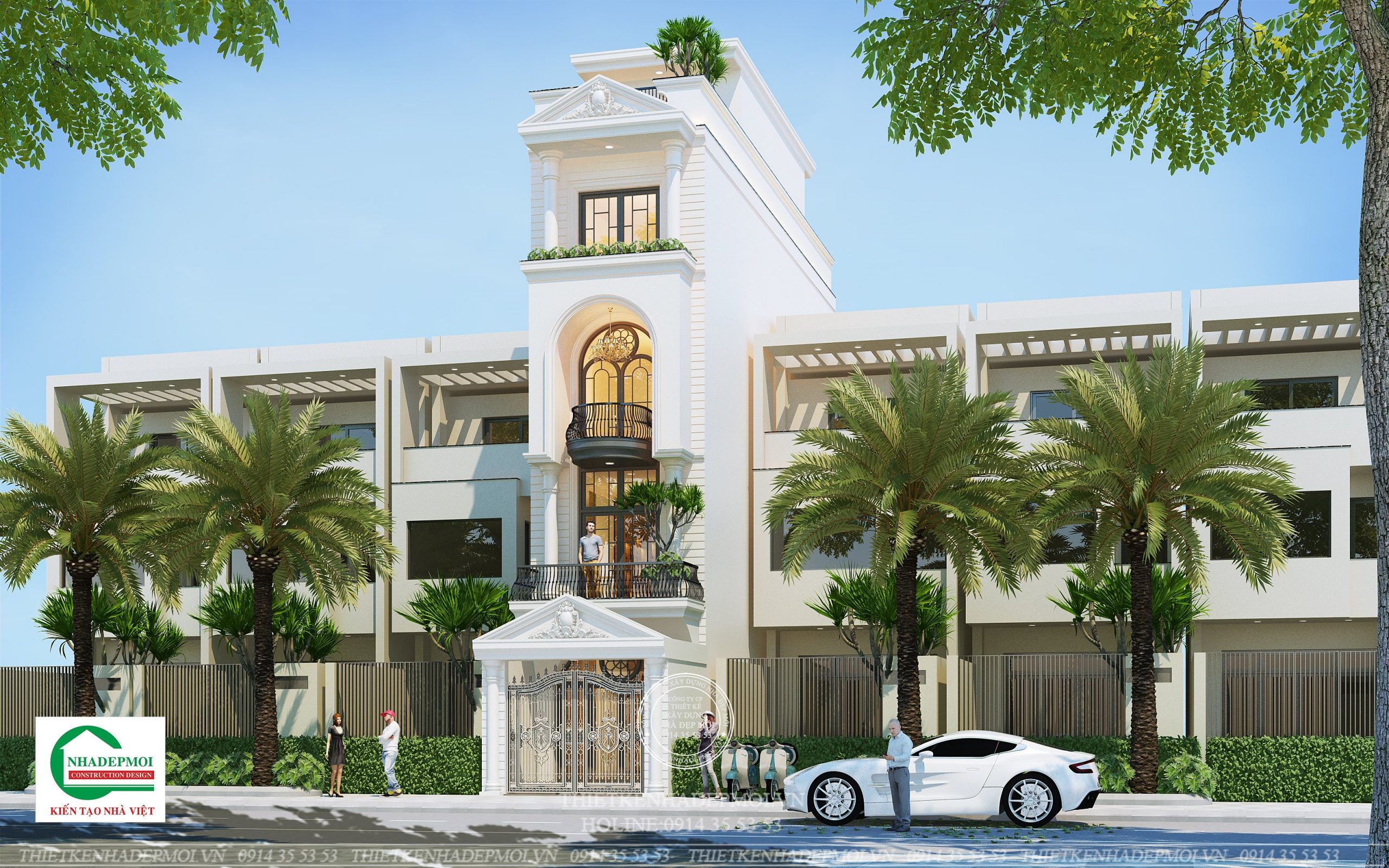 nhà phố phong cách tân cổ điển
