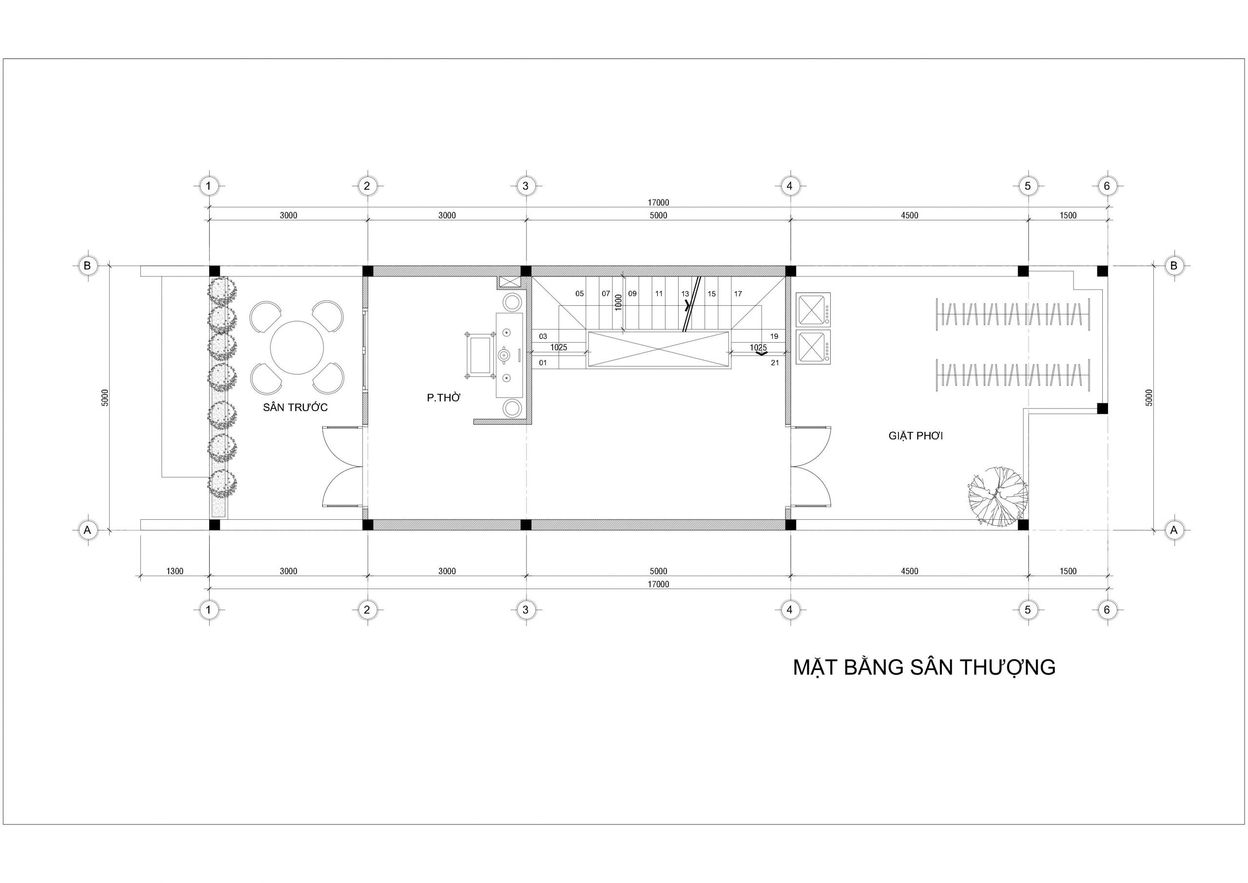 sân thượng nhà 1 trệt 1 lửng 2 lầu sân thượng