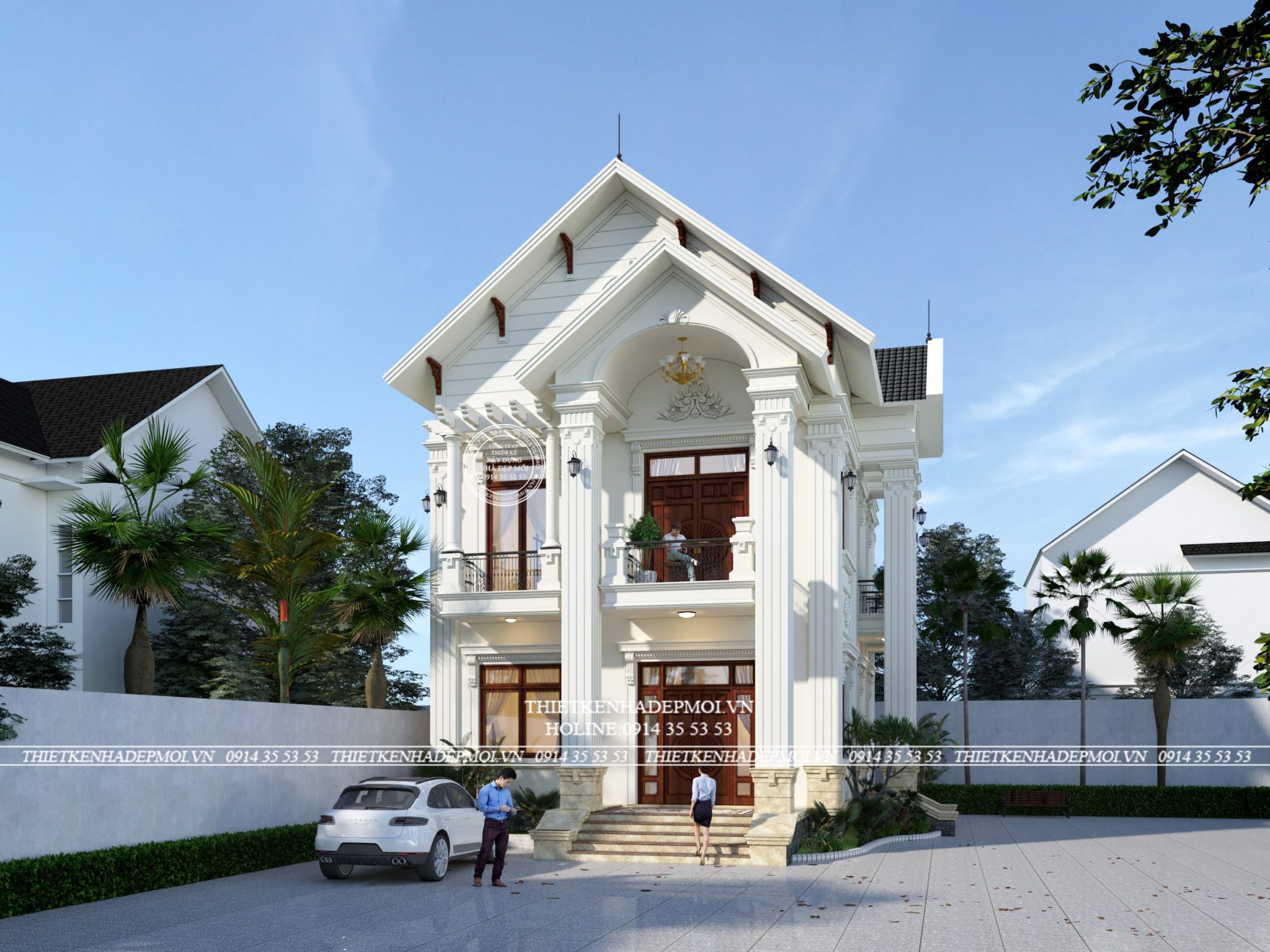 Tổng hợp những mẫu nhà mái thái 2 tầng được yêu thích nhất