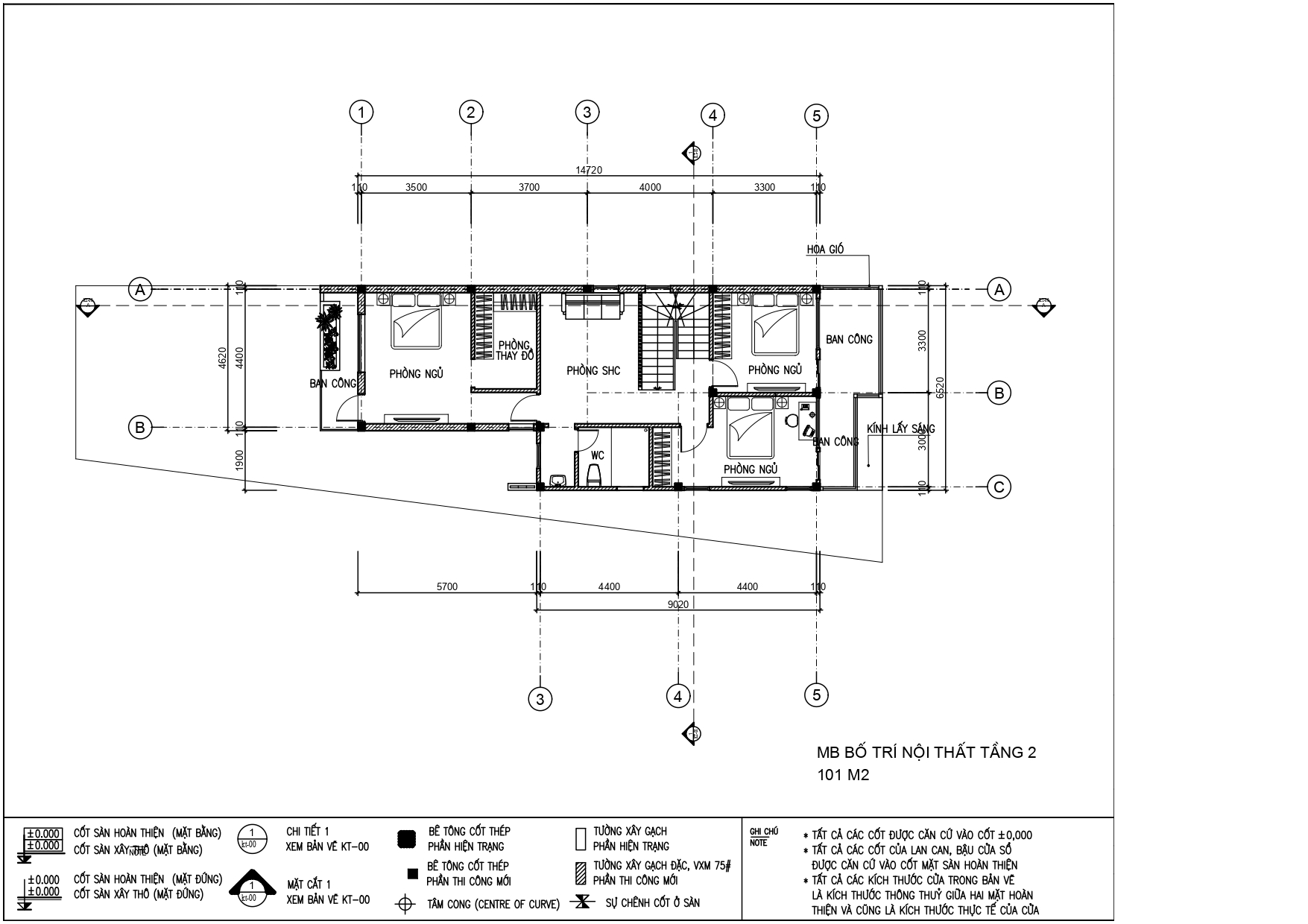 Thiết kế nhà phố hiện đại 1 trệt, 1 lầu, tum và sân thượng độc đáo