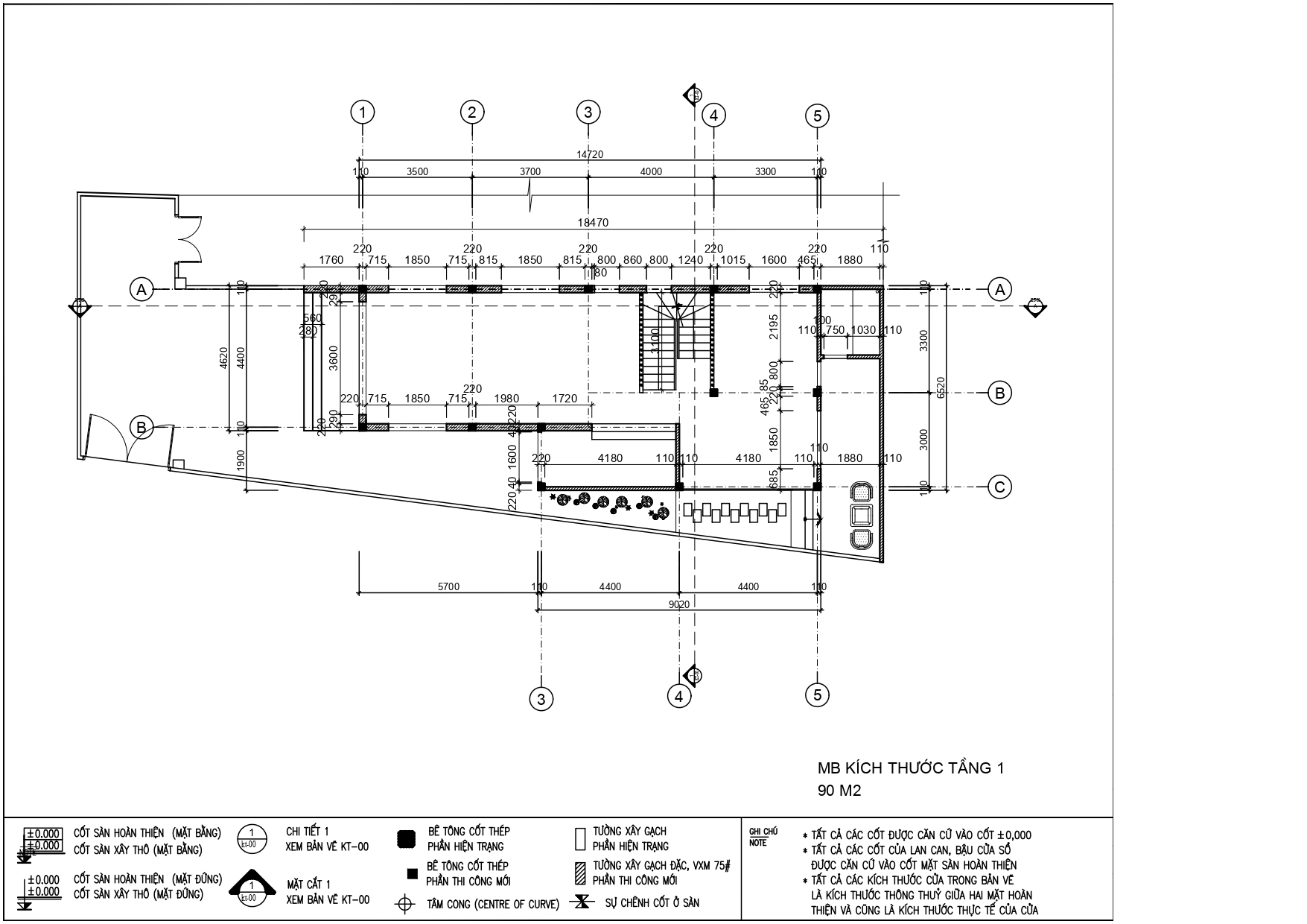 Thiết kế nhà phố hiện đại 1 trệt, 1 lầu, tum và sân thượng độc đáo