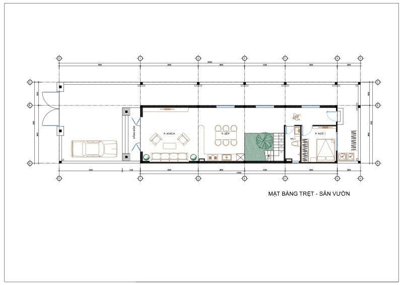 nhà ở 1 trệt 1 lầu tân cổ điển mái Thái