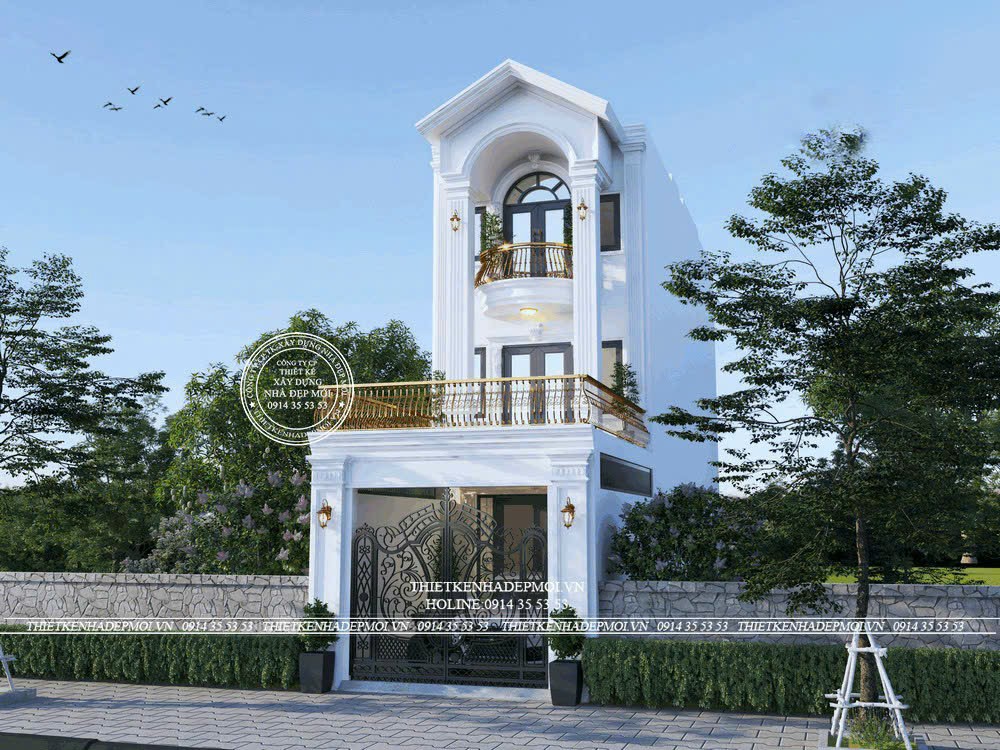 nhà phố mái thái 3 tầng hiện đại