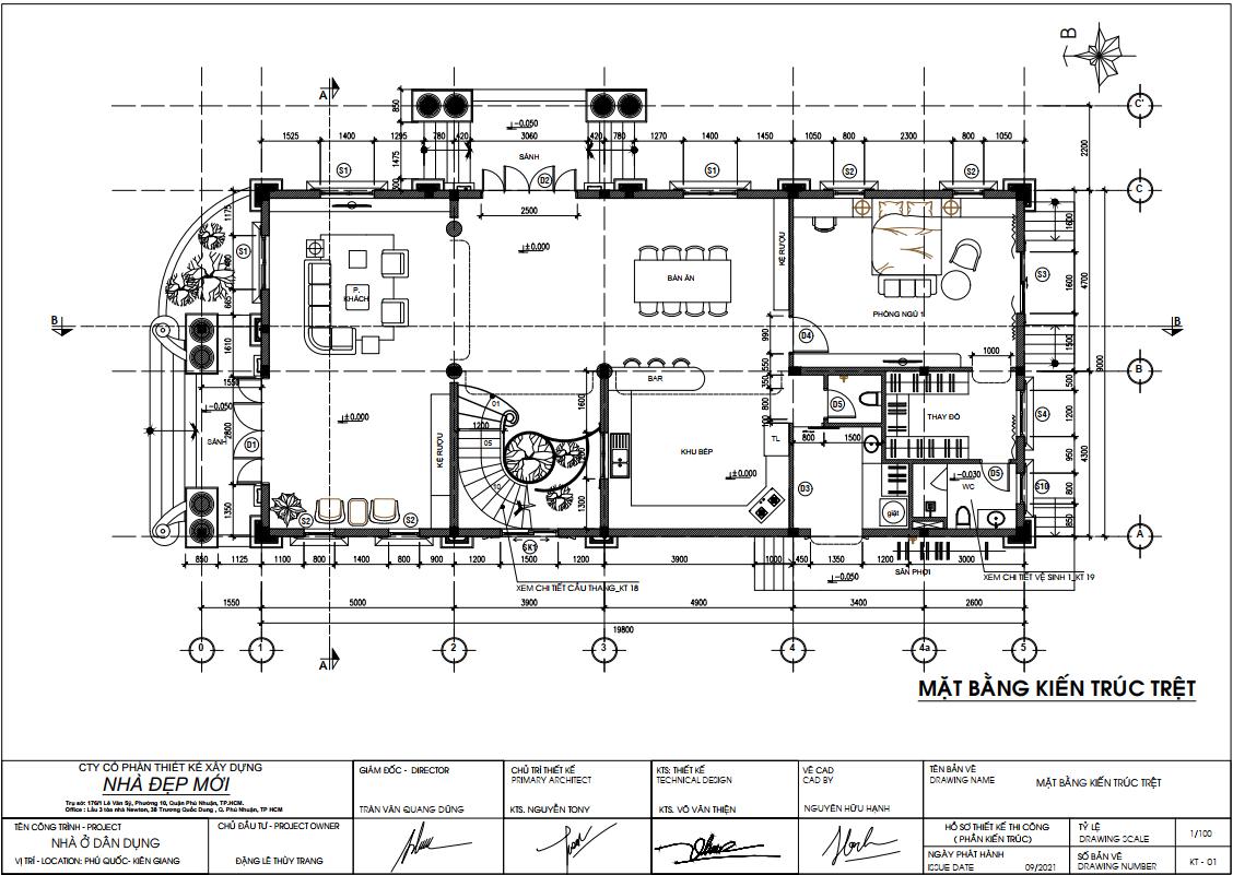 Biệt thự cổ điển 2 tầng kiến trúc kiểu pháp diện tích 9x20m