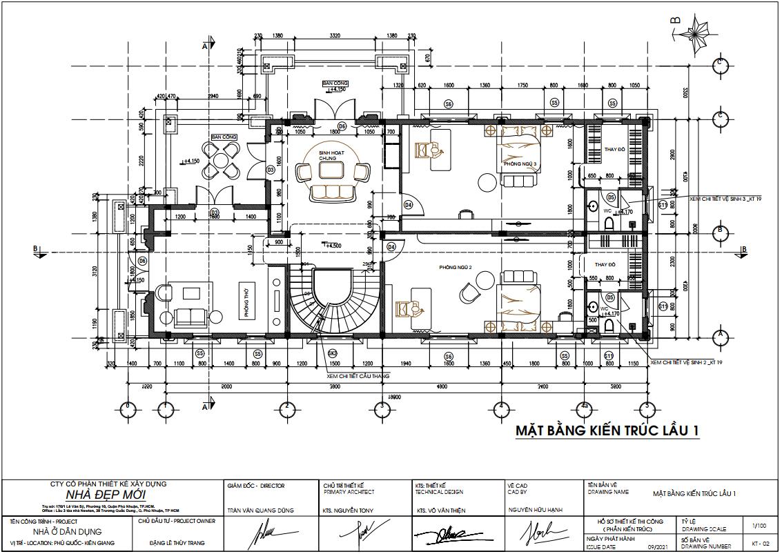 Biệt thự cổ điển 2 tầng kiến trúc kiểu pháp diện tích 9x20m