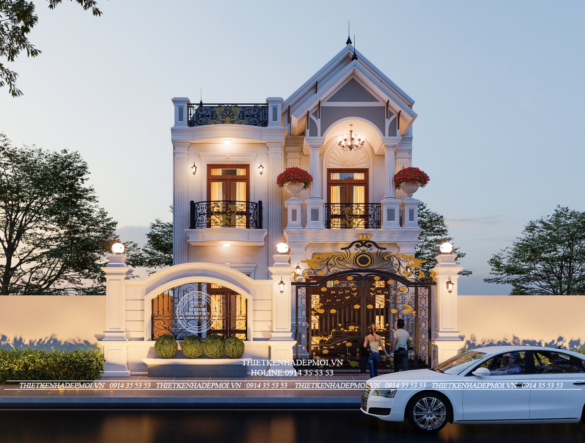 Tổng hợp những mẫu nhà mái thái 2 tầng được yêu thích nhất