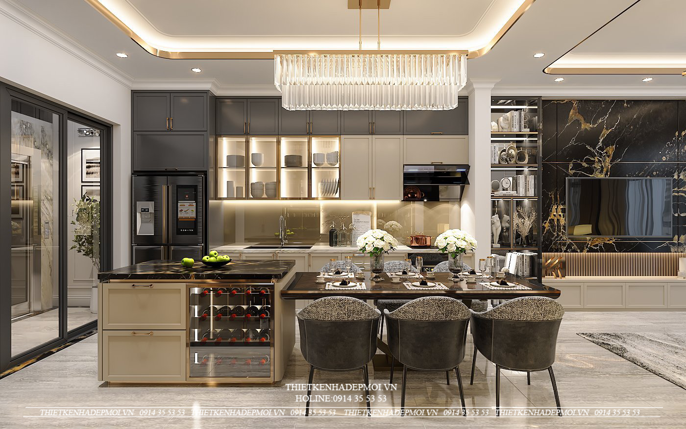 Mẫu nội thất phong cách tân cổ điển sang trọng - đẳng cấp