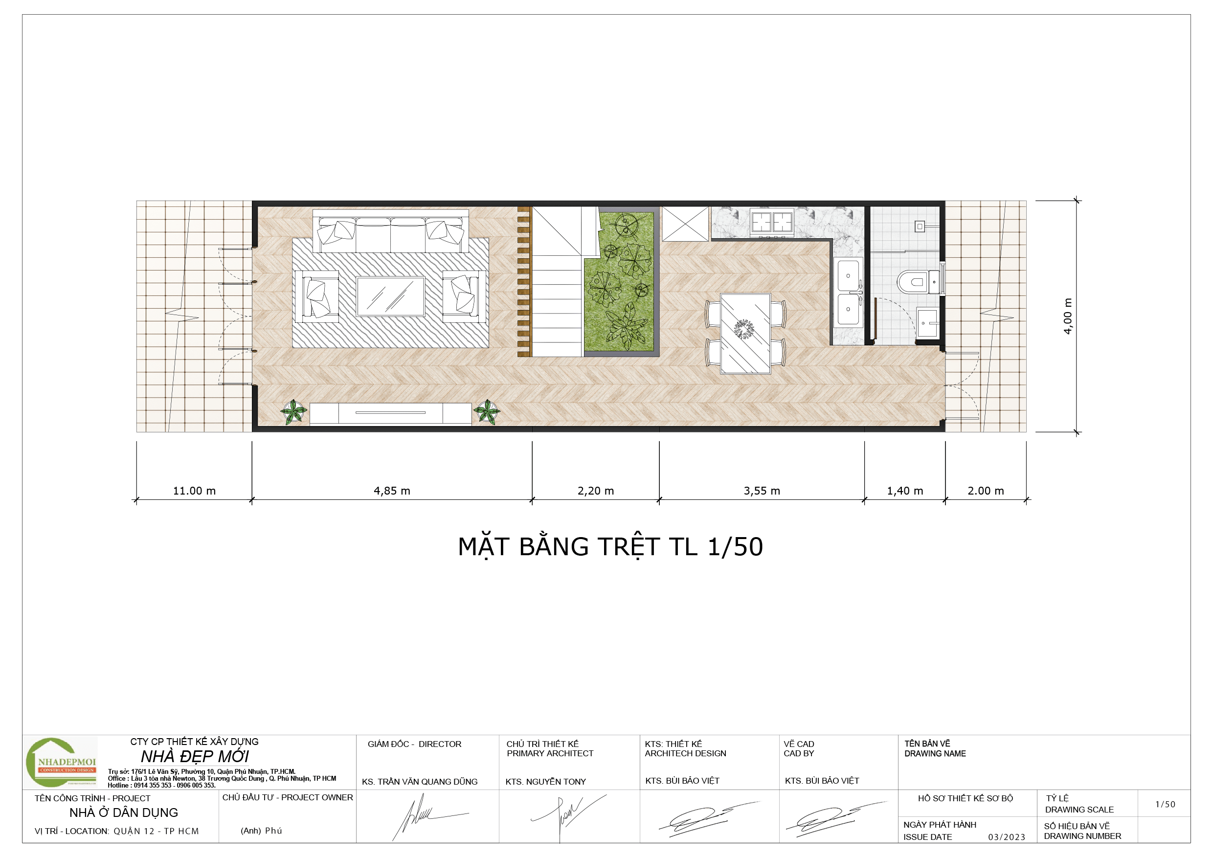 nhà phố hiện đại 1 trệt 2 lầu đơn giản