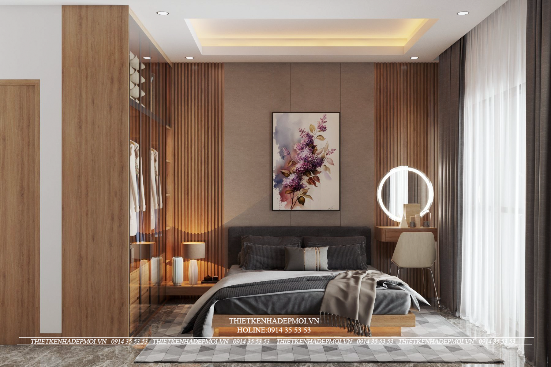 Mẫu nhà phố hiện đại 1 trệt 1 lầu sân thương đẹp hút mắt
