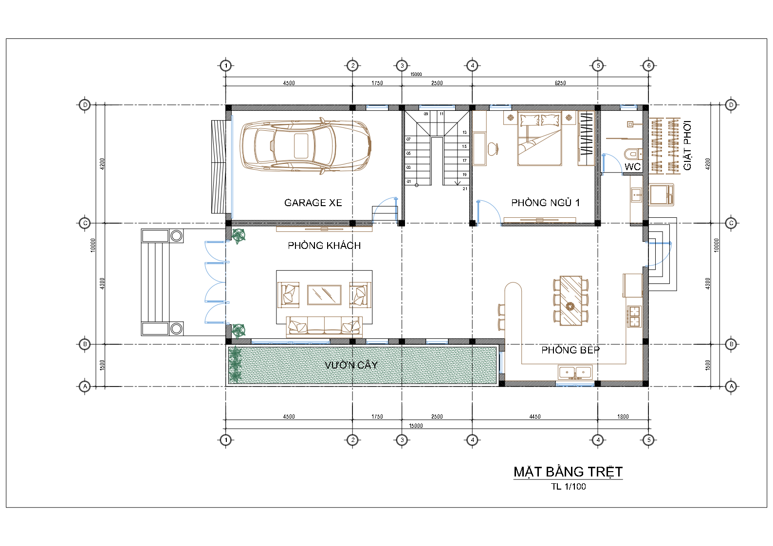 Biệt thự mái thái có gác lửng đẹp