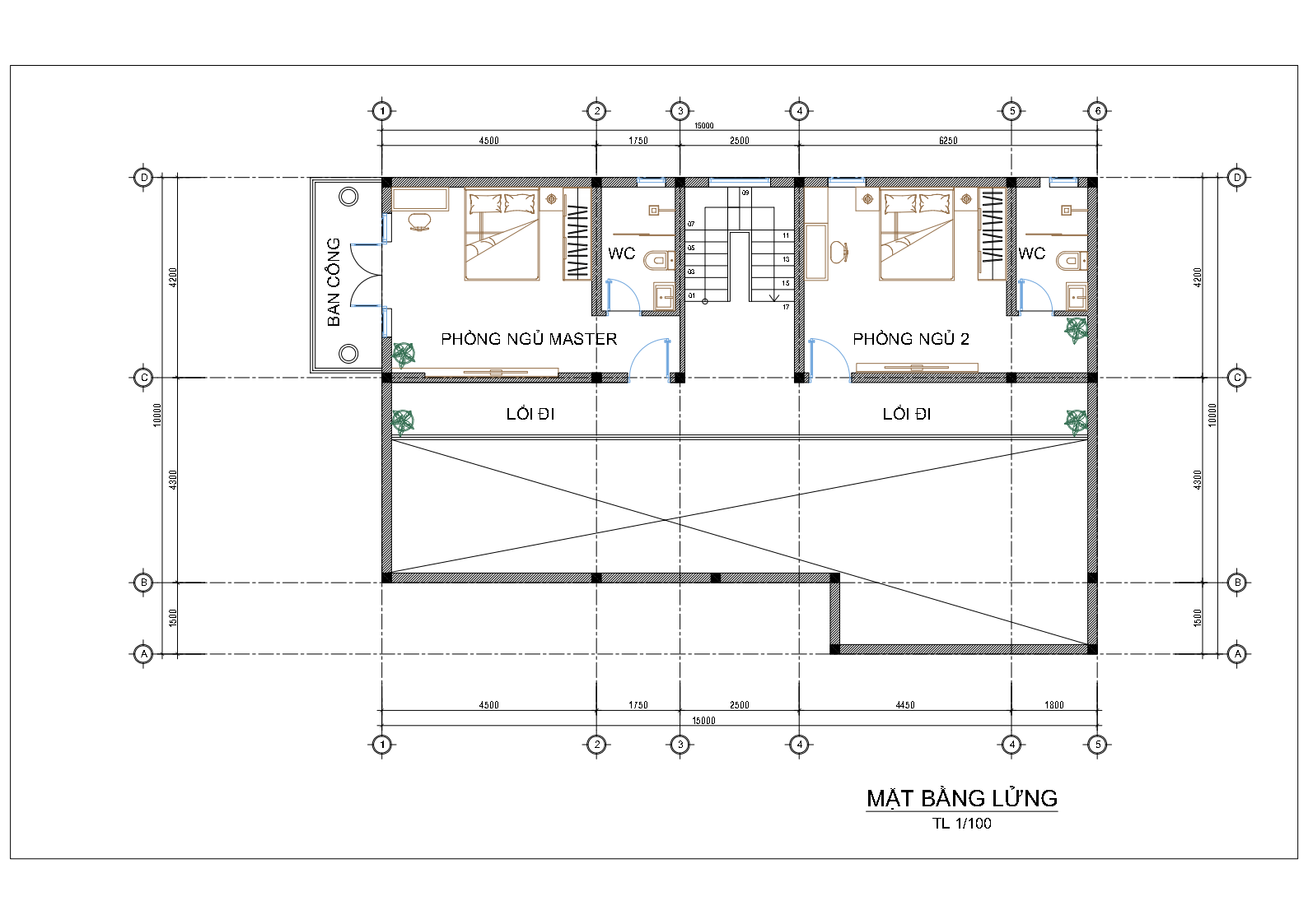 Biệt thự mái thái có gác lửng đẹp