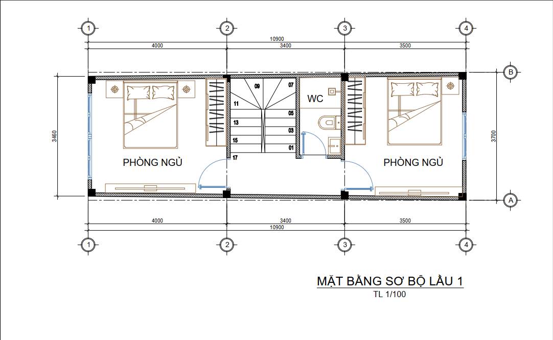 Mẫu nhà phố 1 trệt 1 lửng 2 lầu tum đẹp và sang trọng nhất