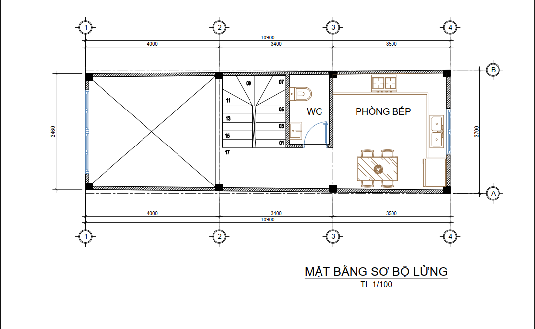 Mẫu nhà phố 1 trệt 1 lửng 2 lầu tum đẹp và sang trọng nhất