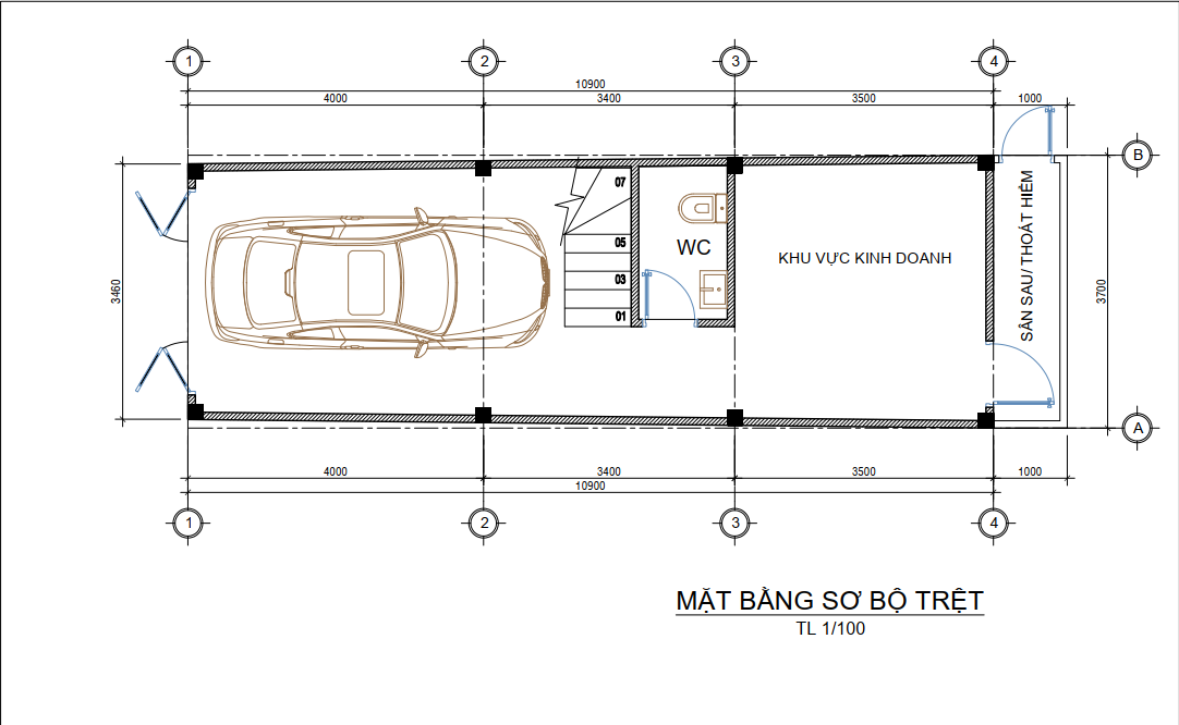 Mẫu nhà phố 1 trệt 1 lửng 2 lầu tum đẹp và sang trọng nhất