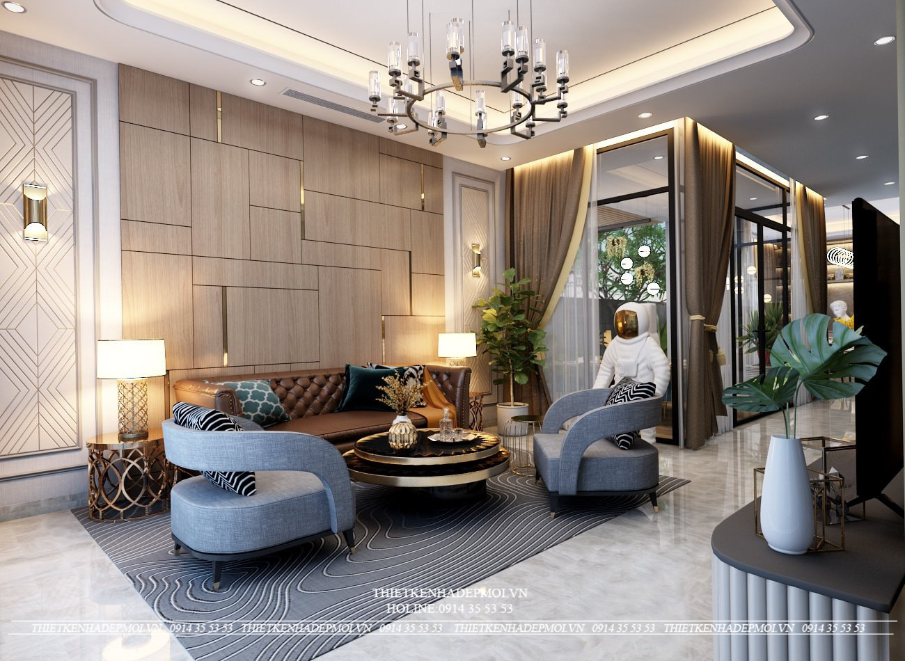 Mẫu nội thất phong cách tân cổ điển