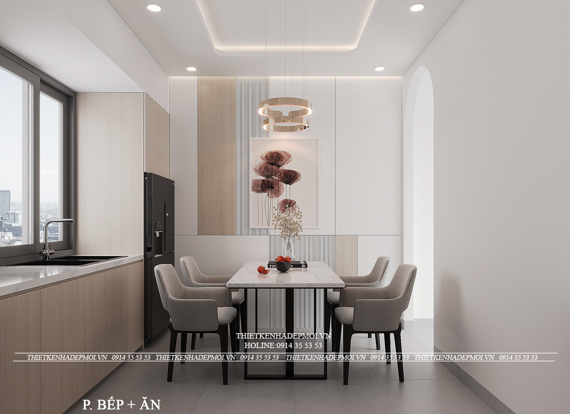 Mẫu nội thất dành cho ngôi nhà 2 mặt tiền