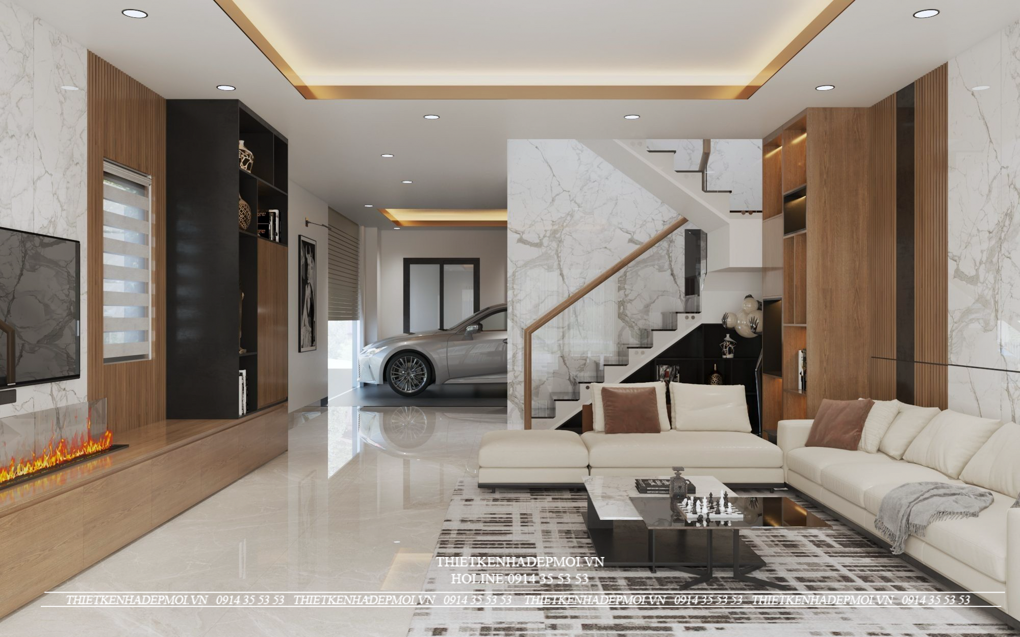 Nội thất nhà phố 2 mặt tiền