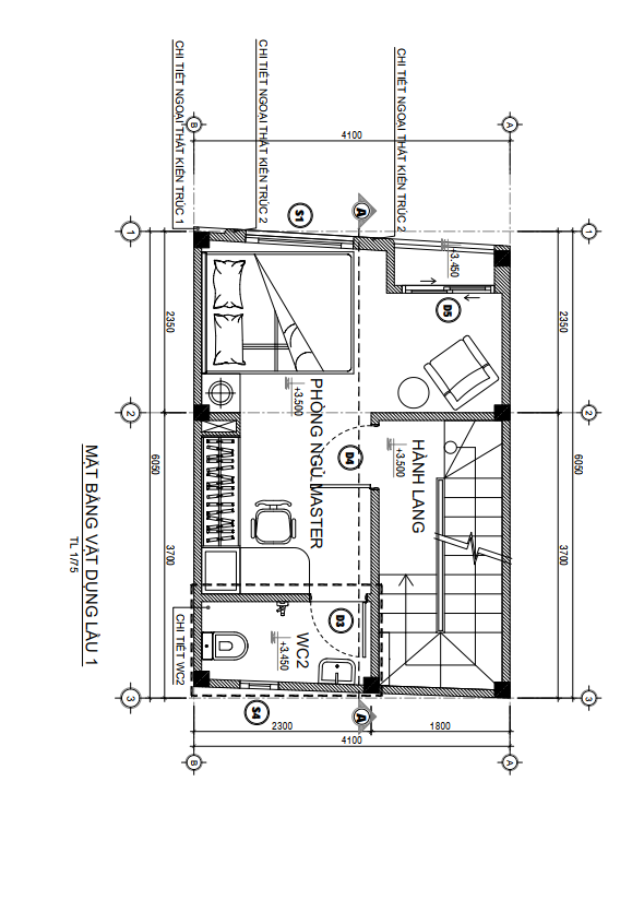 Mẫu nhà phố 3 tầng nhỏ gọn , tinh tế