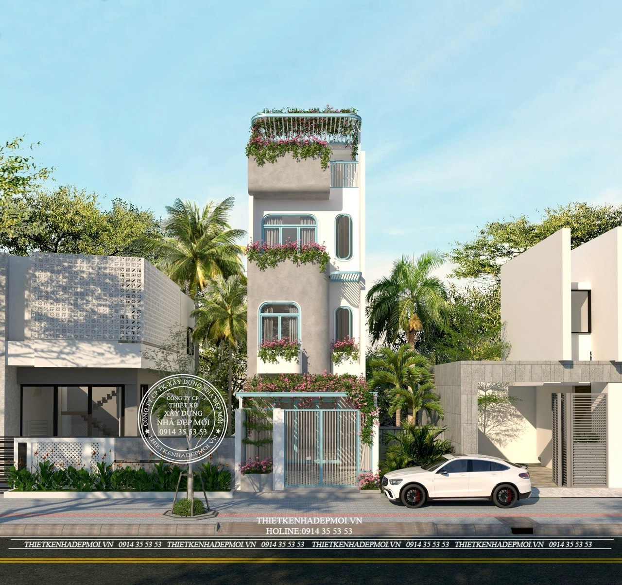 Mẫu nhà phố hiện đại ,trẻ trung