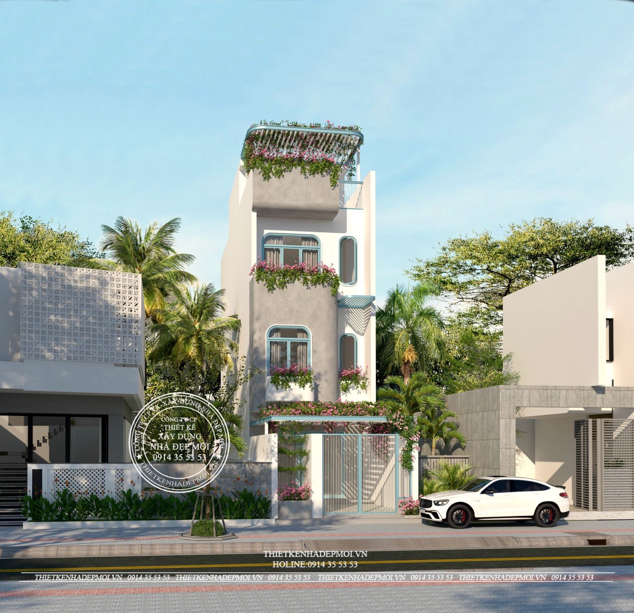 Mẫu nhà phố hiện đại ,trẻ trung