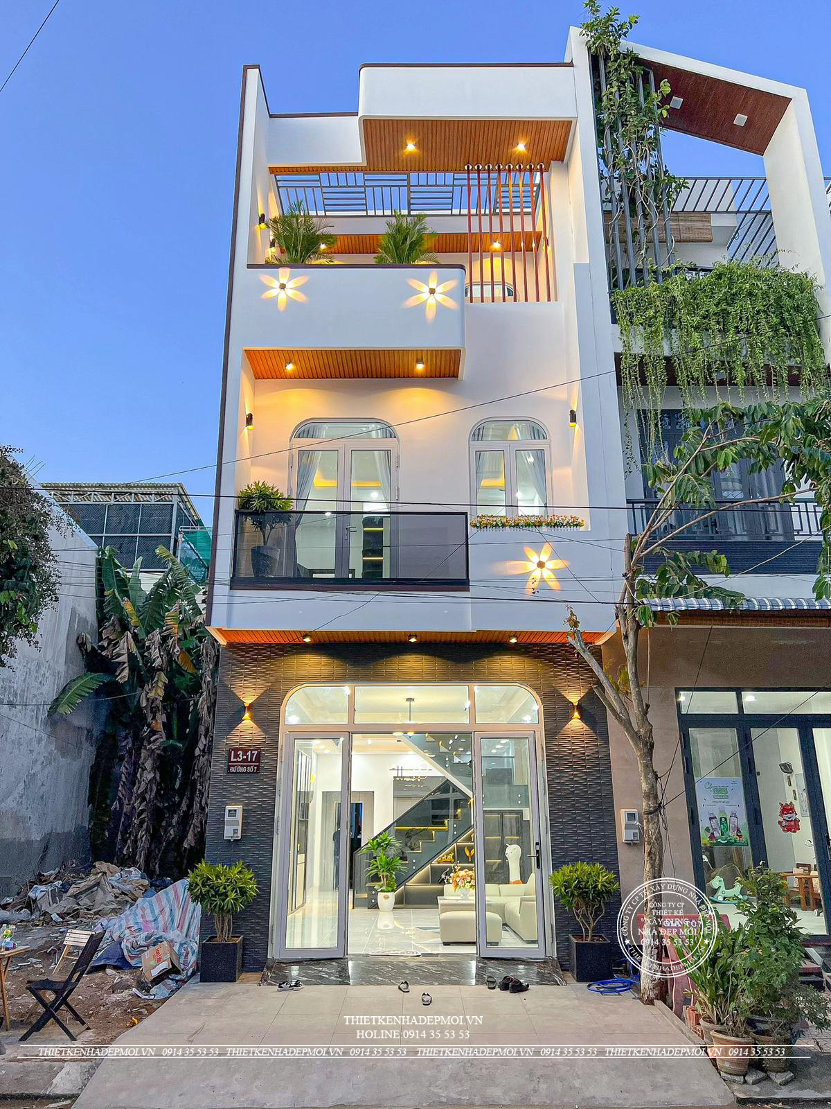Nhà phố hiện đại 3 tầng