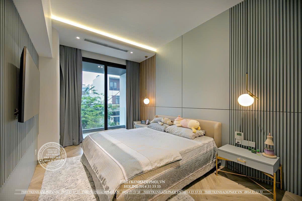 Bàn giao mẫu nhà phố 2 tầng phong cách hiện đại