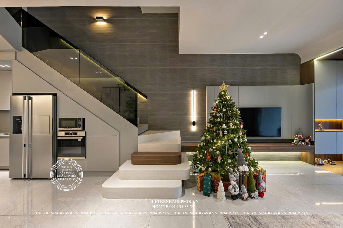 Bàn giao mẫu nhà phố 2 tầng phong cách hiện đại