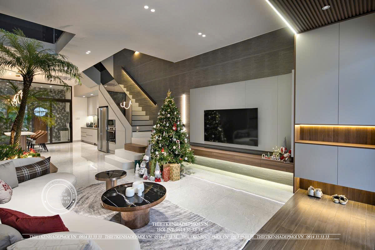 Bàn giao mẫu nhà phố 2 tầng phong cách hiện đại