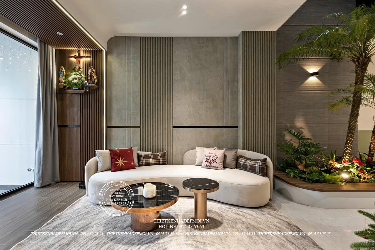 Bàn giao mẫu nhà phố 2 tầng phong cách hiện đại