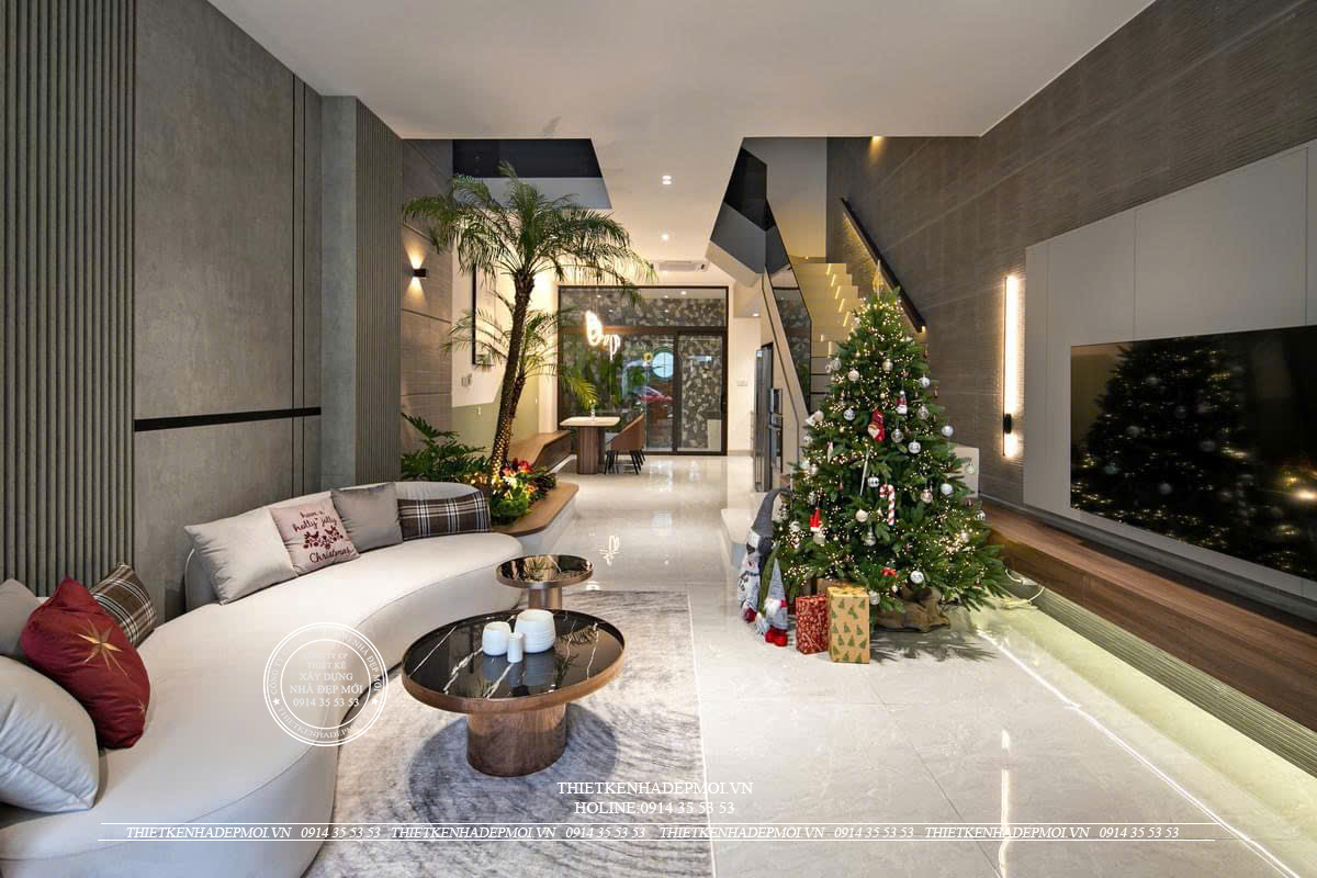 Bàn giao mẫu nhà phố 2 tầng phong cách hiện đại