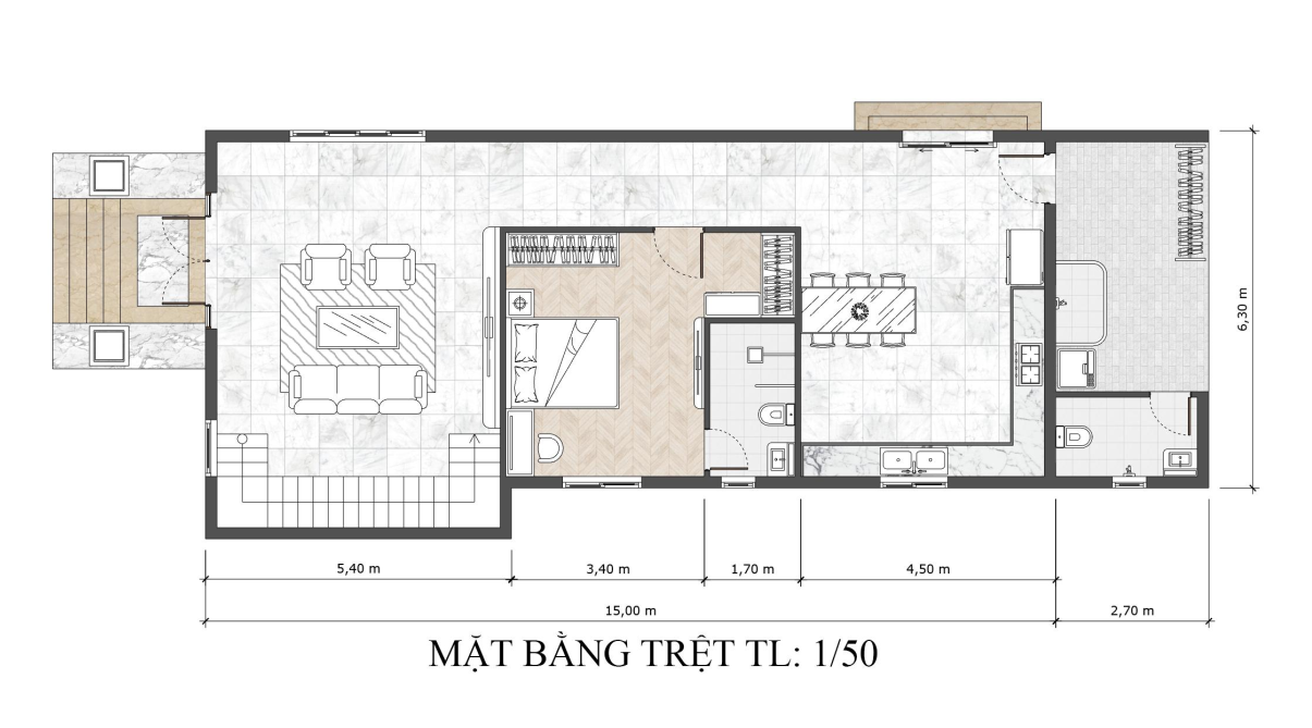 Mẫu biệt thự mái nhật 2 tầng phong cách tân cổ điển