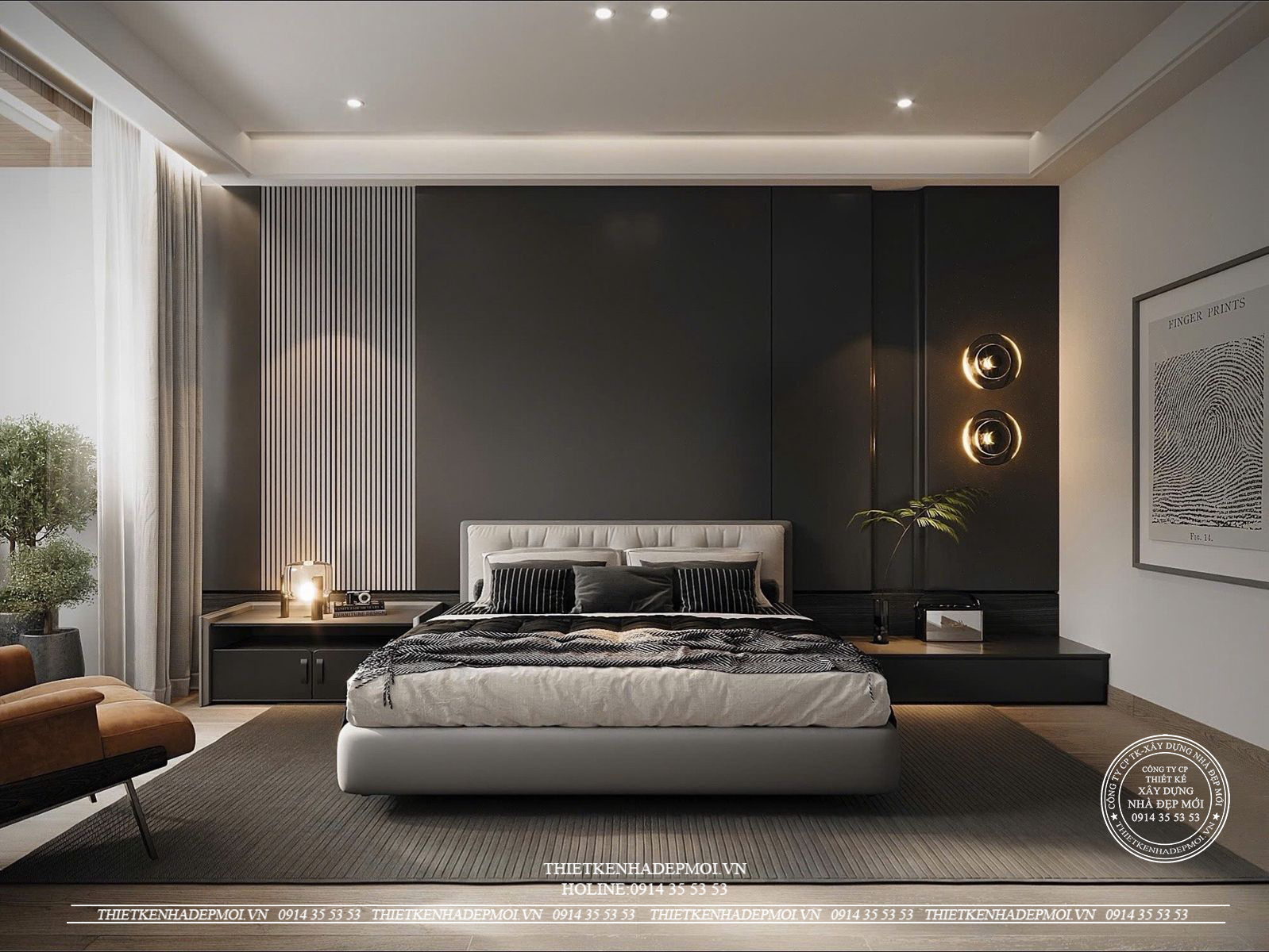 Nội thất nhà phố hiện đại 3 tầng
