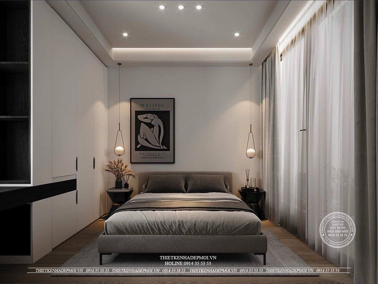 Nội thất nhà phố hiện đại 3 tầng