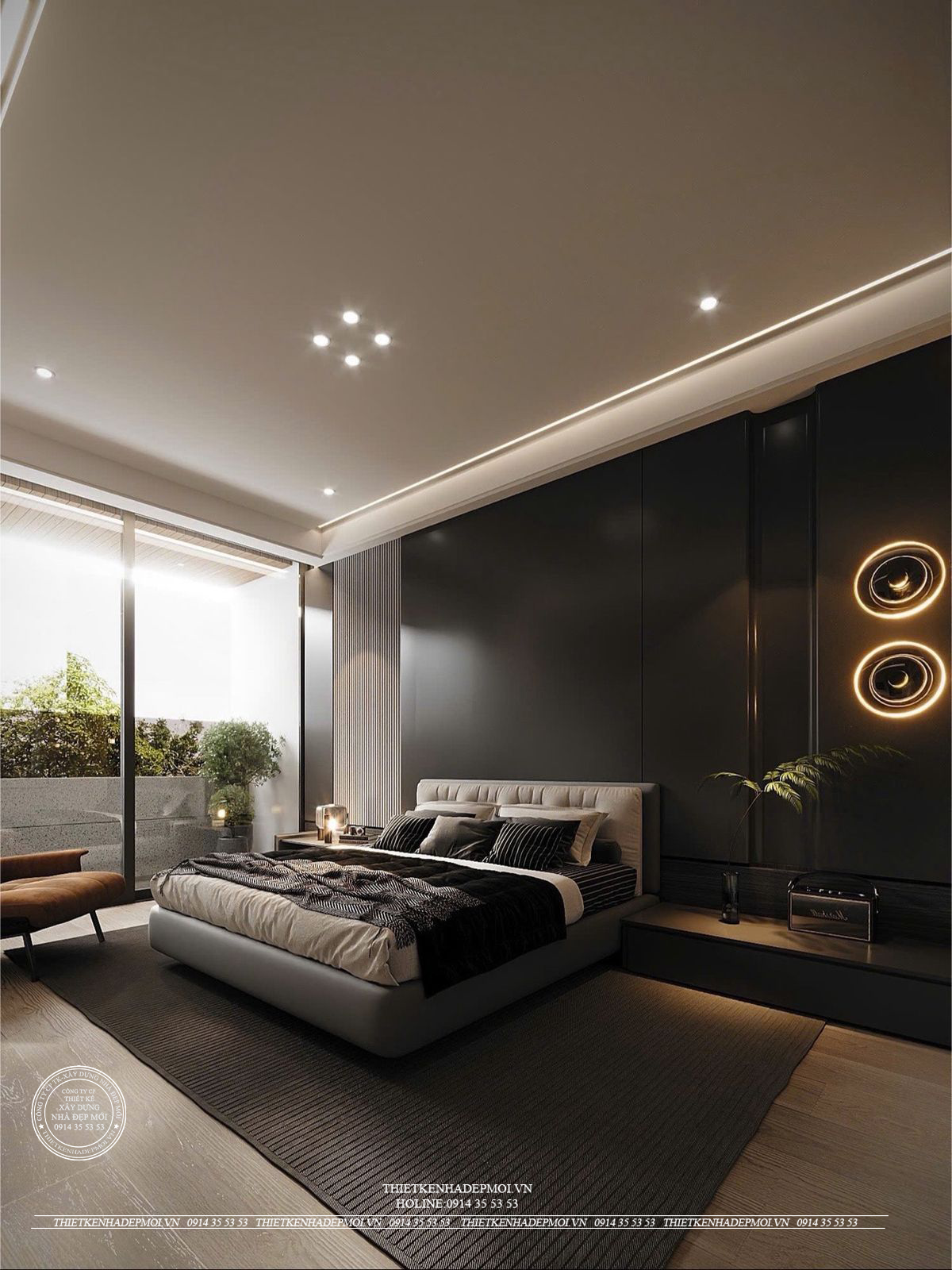 Nội thất nhà phố hiện đại 3 tầng