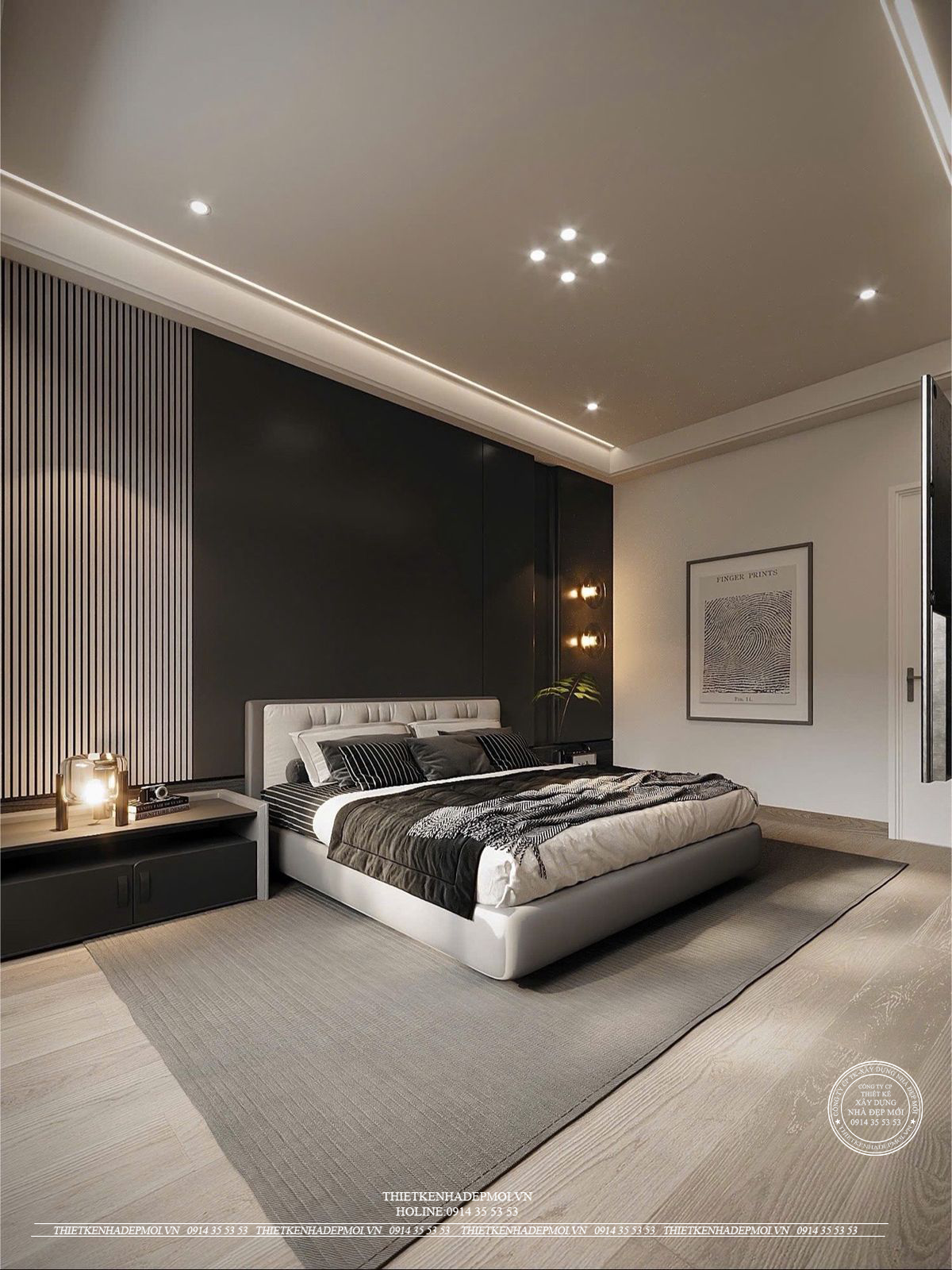 Nội thất nhà phố hiện đại 3 tầng