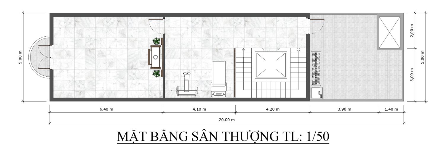 Nhà phố 4 tầng phong cách tân cổ điển sang trọng