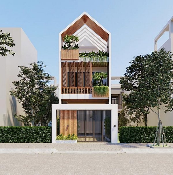 100+ mẫu nhà phố 2 tầng 1 tum do kts thiết kế cực đẹp